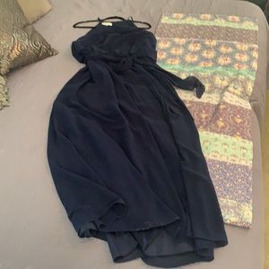 Donna Morgan Formal Navy Maxi Dress Size 16